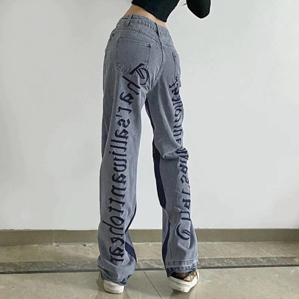 Lethal Dreams "That's All I Want to Hear" Embroidered Jeans XL
